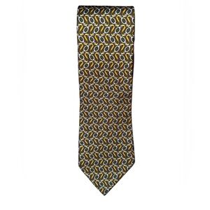 Brooks Brothers Patterned Tie in Gold and Gray
